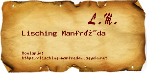 Lisching Manfréda névjegykártya